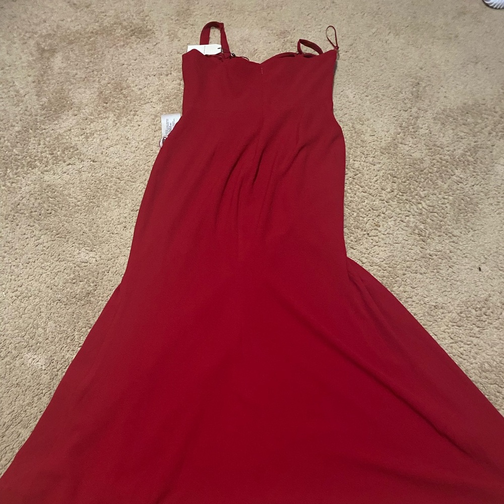 “Dress the population” Red evening gown, floor length - Picture 3 of 4